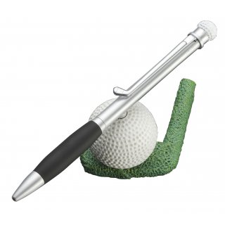 Golfball-Kugelschreiber mit Halterung
