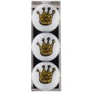 3-er Golfballset KING OF GOLF, Golfgeschenk Golfblle...