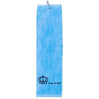 CEBEGO Golf Towel with Embroidered King of Golf, Golf Towel Light Blue