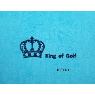 CEBEGO Golf Towel with Embroidered King of Golf, Golf Towel Light Blue