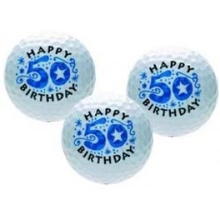 CEBEGO Golfballset HAPPY 50er, Golfball Geburtstag,Golfbälle als Geschenk by CEBEGO®, Motivgolfbälle Golfgeschenke Golfartikel,Golfzubehör Golf-Gift