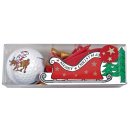 Weihnachtsset Golfgeschenk Nikolaus Schlitten Santa Claus