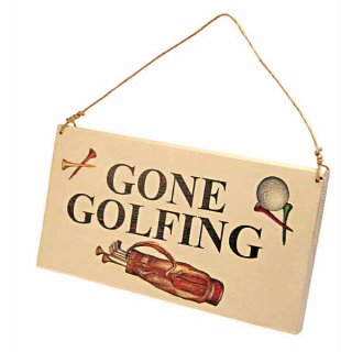Türschild Gone Golfing