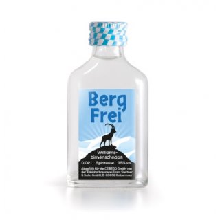 Bergsteigergeschenk Berg Frei, 24 x Gipfelschnaps Williamsbirne 0,02l,35% vol,