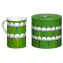 Tasse im Golfdesign mit Geschenkbox