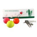 Golf Geschenkset bunt NEON in Golf Geschenkbox