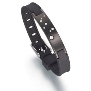 Jupiter Black Magnetarmband mit 8 Swarovski-Kristallen