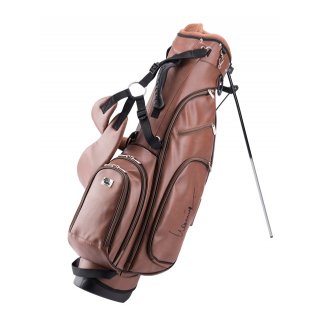 Leichtes Trage-Golfbag von LANIG in dunkelbraun Lederoptik