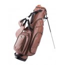 Leichtes Trage-Golfbag von LANIG in dunkelbraun Lederoptik