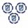 3-er-Set Golf Ballmarker BAYERN im Roulette-Design