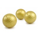 Golfballset Gold, Dreierpack, golden Golfballs,...