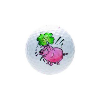 Unbekannt CEBEGO 3-er-Set Motivgolfball Glücksschwein, Golfballset Schweinchen,Lock Pig Golfballs Golfgeschenkartikel